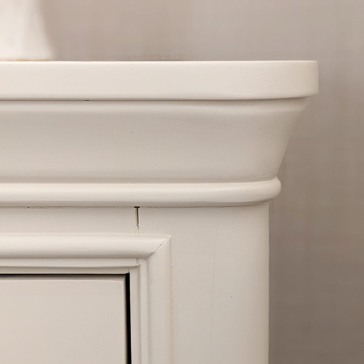 White Wooden 2 Drawer Bedside Table