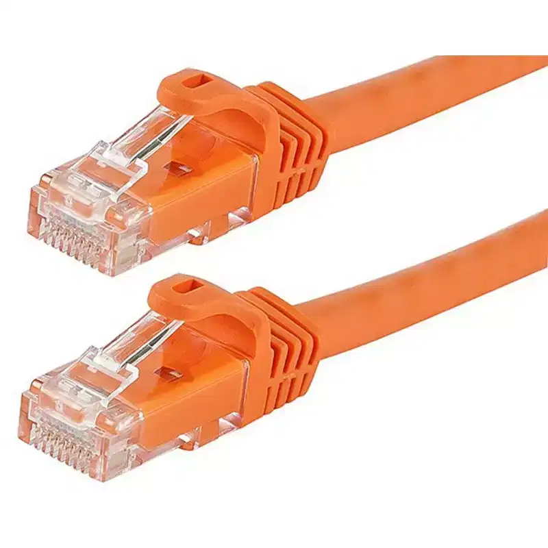 Monoprice Cat6 Ethernet Patch Cable - 2 Feet - Orange | Network Internet Cord - RJ45, Stranded, 550Mhz, UTP, Pure Bare Copper Wire, 24AWG - Flexboot