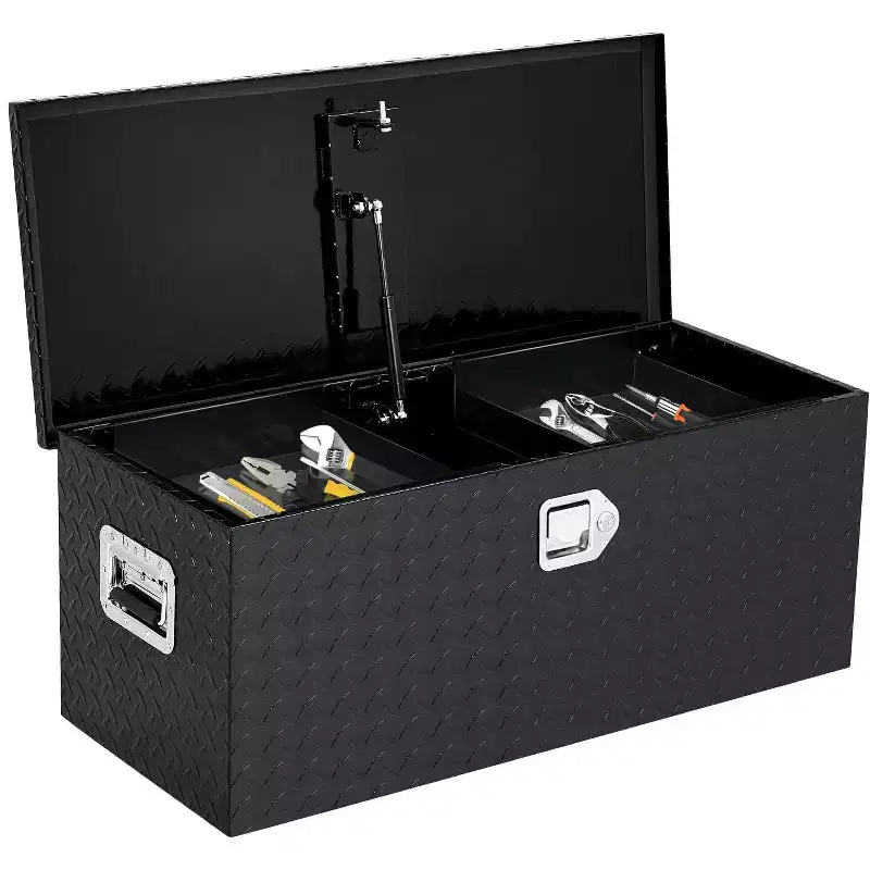 36 Heavy Duty Black Truck Bed Tool Box C Lockable Storage Organizer for Pickup Trucks, RVs & Trailers