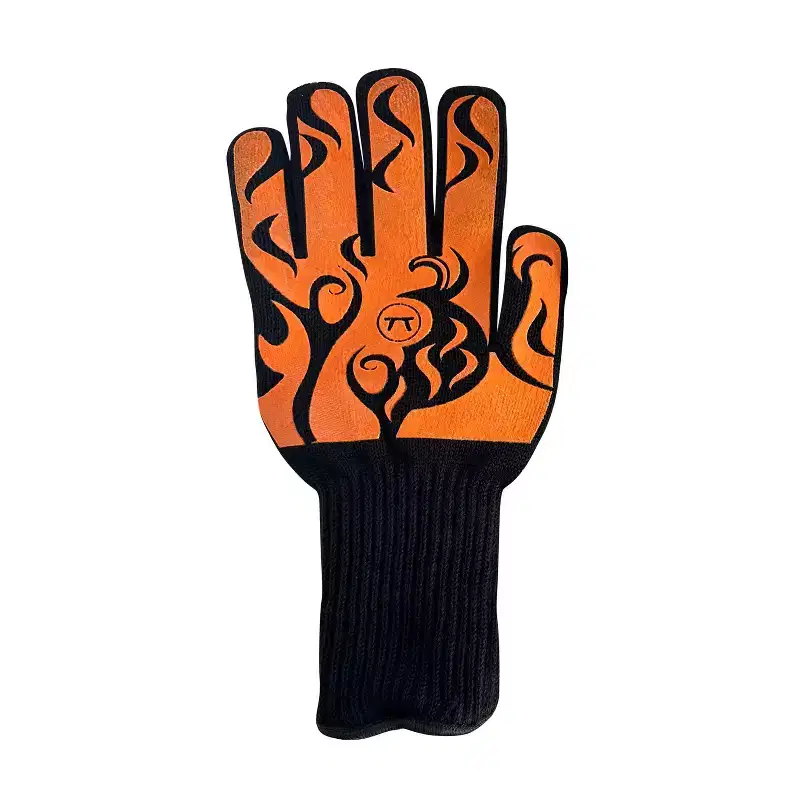 Outset Orange Flames Grill Oven Mitts