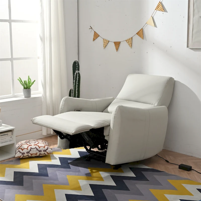 Power Recliner Wall Hugger,Small Power Recliner for Living Room,Electric Recliner for small space,Reclining Sofa