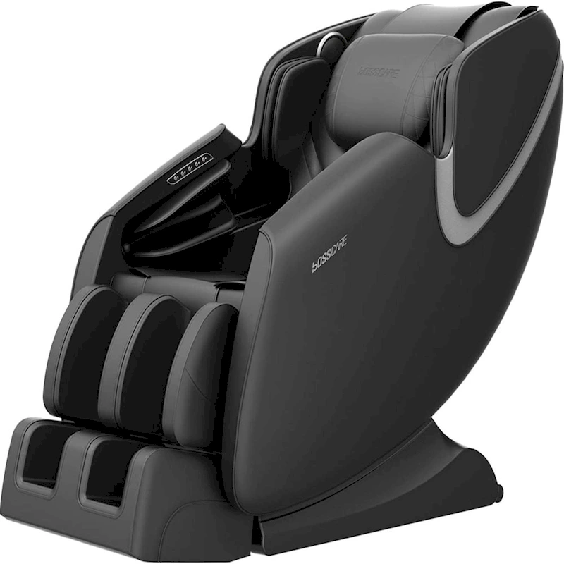 Massage Chair Recliner with Zero Gravity Airbag Massage Bluetooth Speaker Foot RollerBlack
