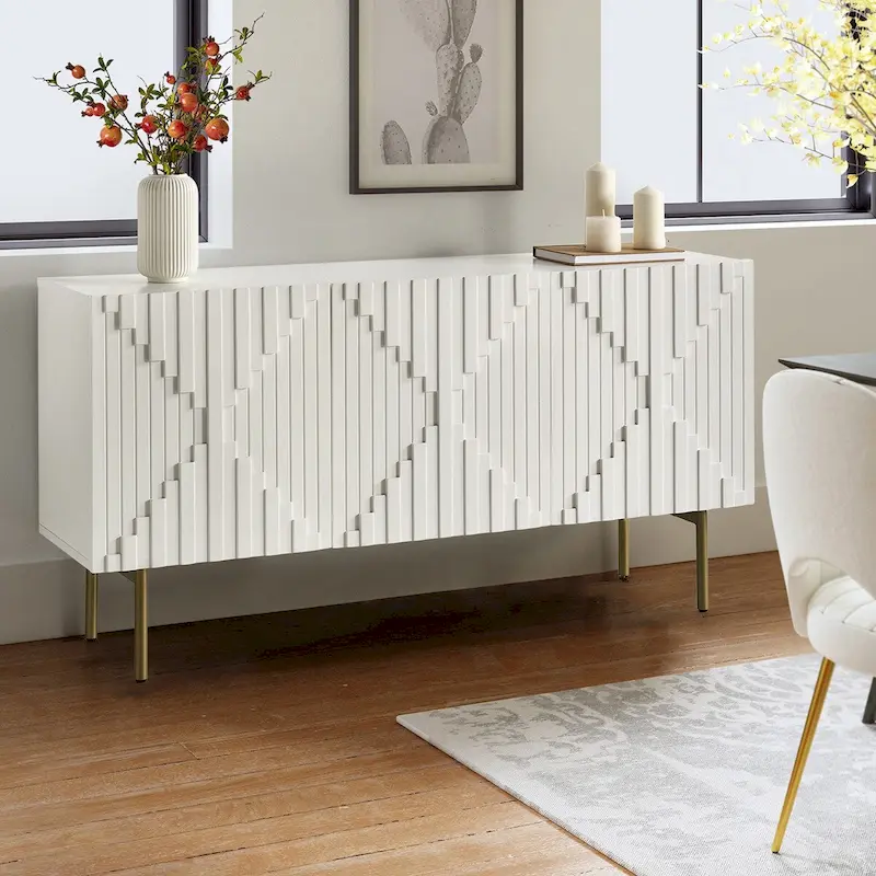 58 Sideboard Cabinet with Cable Management & Adjustable Feet