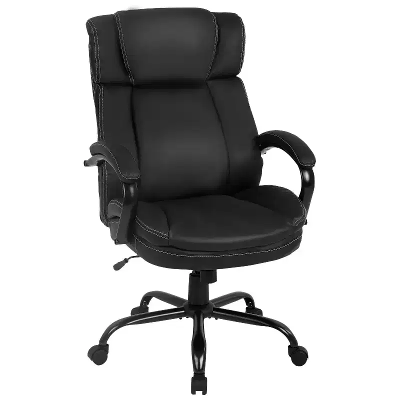 Big & Tall Ergonomic Executive Office Chair | 500 lb Capacity | Lumbar Support & Adjustable Headrest | Black