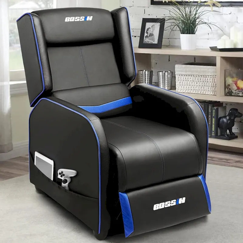 PU Leather Ergonomic Gaming Single Recliner Sofa for Living Room