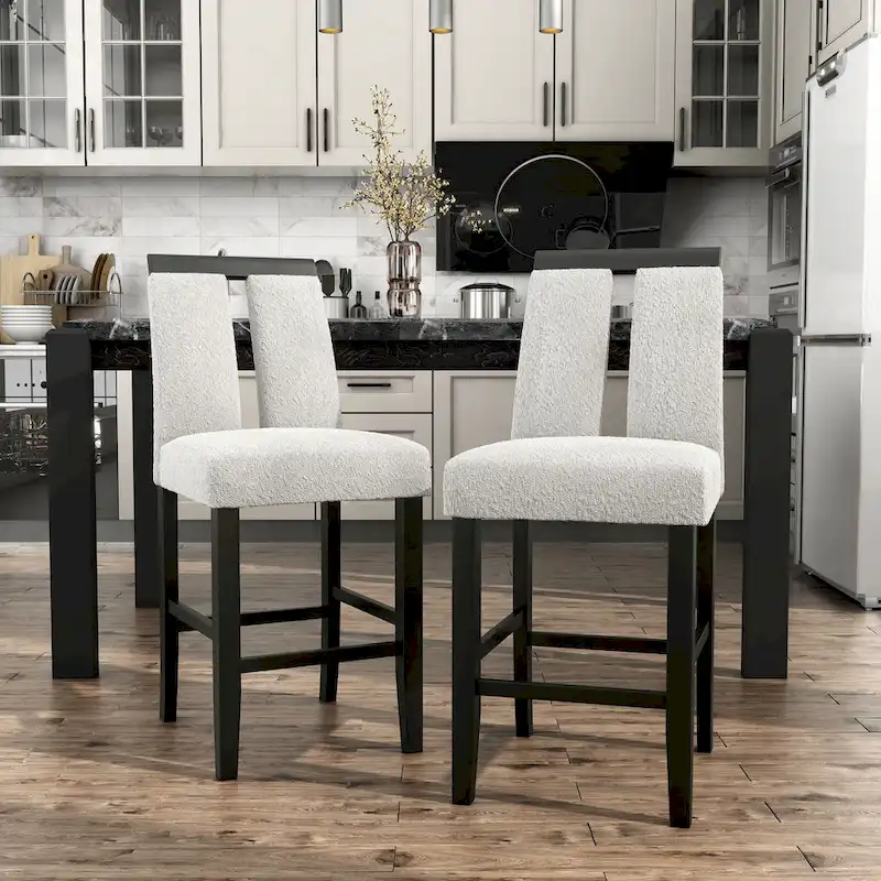 Strick & Bolton Lange Modern Upholstered Counter Height Chair (Set of 2)