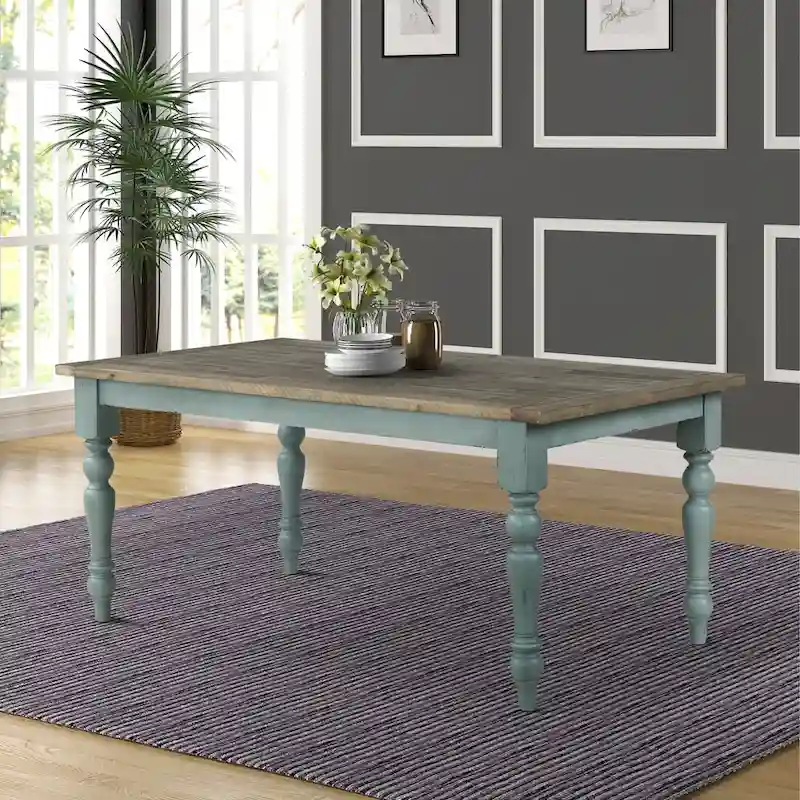 The Gray Barn Spring Mount Table with Cross Back Chairs 7-piece Dining Set