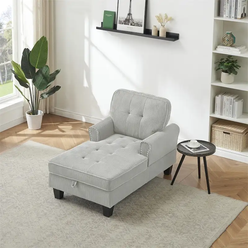 Chaise Lounge Indoor Sleeper Sofa Bed Chair Upholstered Lounge Chair
