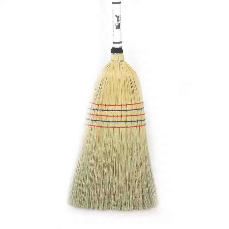 Stoltzfus Brooms & Carpets Amish-Made Barn Broom - Large Authentic Corn Straw Broom with Hardwood Handle, Natural, 57 inches