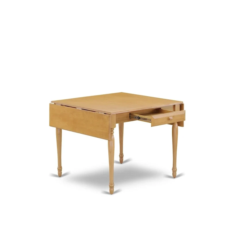 East West Furniture Table Set Includes a Rectangle Dining Room Table with Dropleaf and Dining Chairs (Pieces Options)