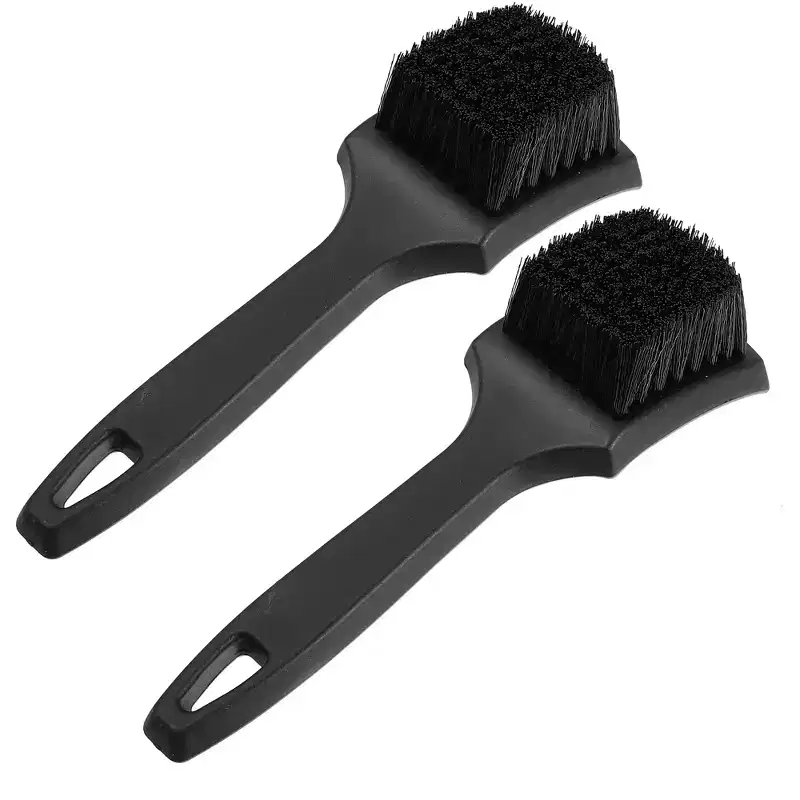Unique Bargains Long Handled Car Wheel Rim Cleaning Brush 2 Pcs