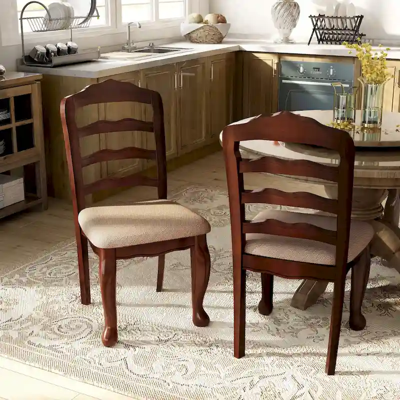 Shak Traditional Wood Ladderback Dining Chairs (Set of 2) by Furniture of America