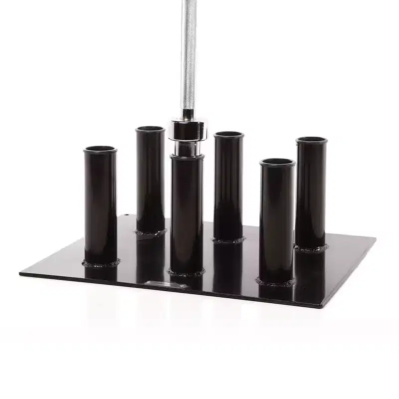 Power Systems Olympic Barbell Holder  Vertical Storage Rack for 6 Weightlifting Bars