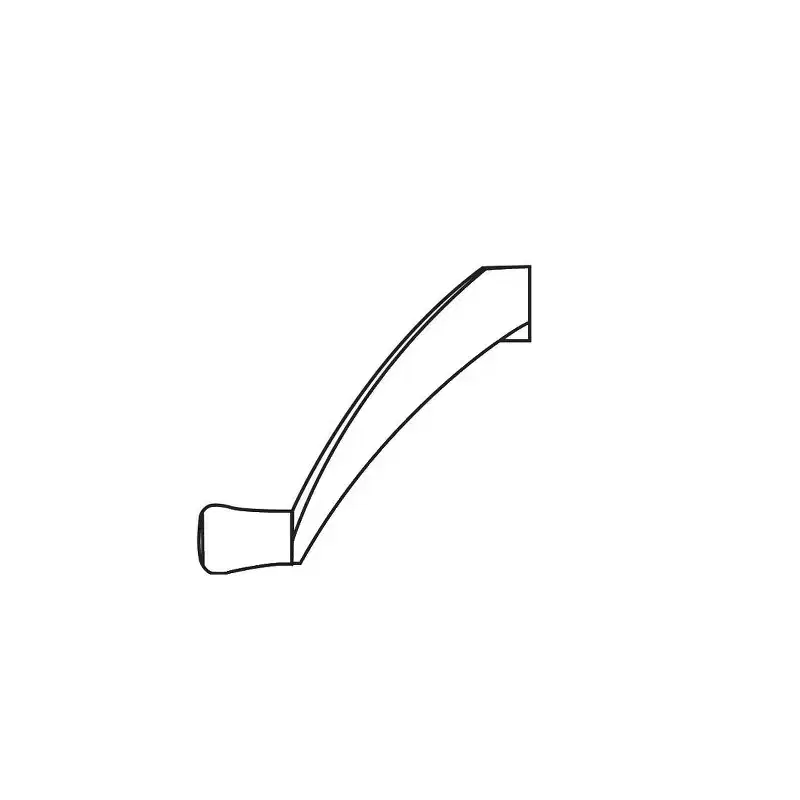 Brixwell Contour Handle 3-7/64 Overall Length, 2-9/64 Overall Height, For Window And Door Use, Plastic Material, Clay Finish
