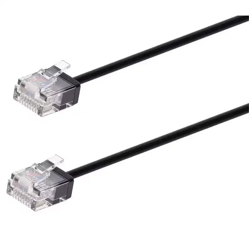 Monoprice Micro SlimRun Cat6 Ethernet Patch Cable - 50 Feet - Black, Stranded, 550MHz, UTP, Pure Bare Copper Wire, 32AWG