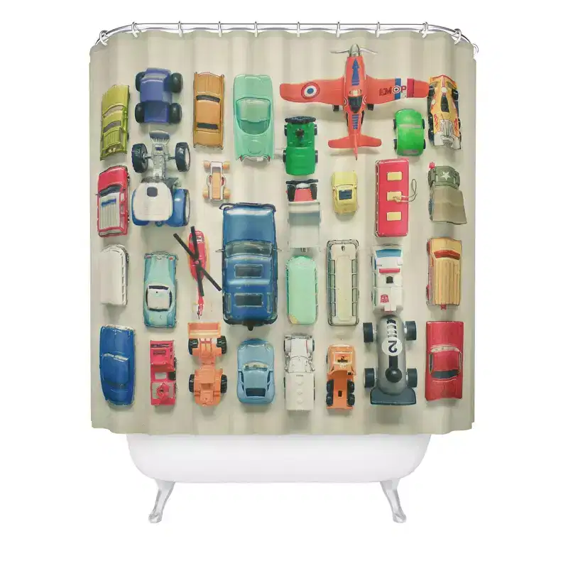 Deny Designs Kids' Cassia Beck Free Parking Shower Curtain
