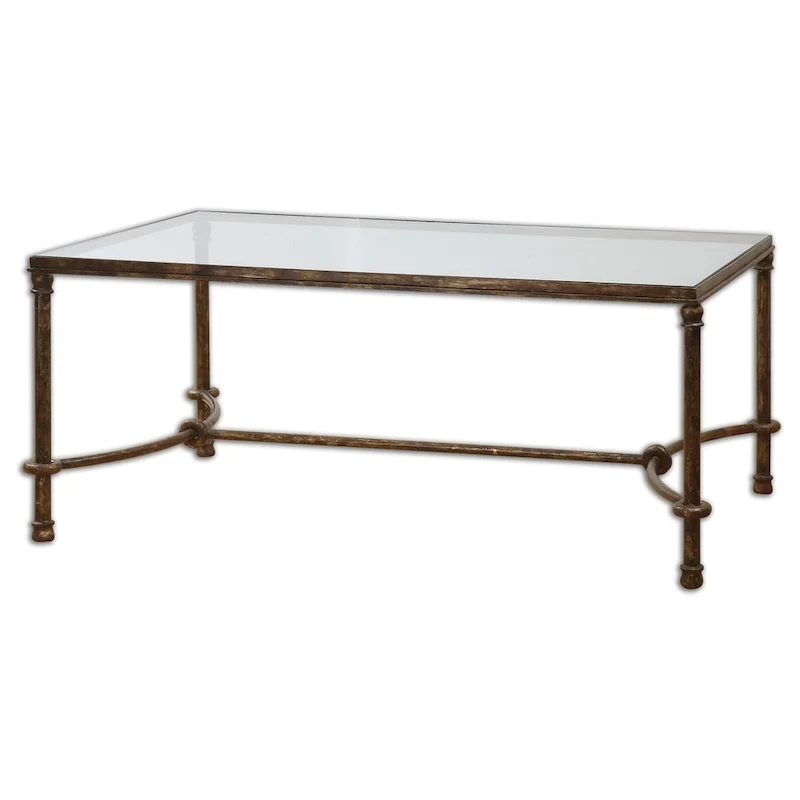Uttermost Warring Rustic Bronze Patina Iron Coffee Table