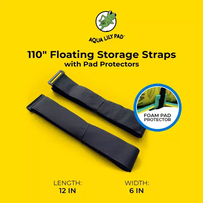 Aqua Lily Pad 110 Floating Storage Cinch Straps with Pad Protectors, Set of 2
