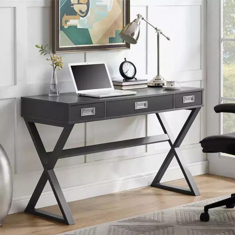 GDFStudio Elwin Modern Computer Desk with Drawers