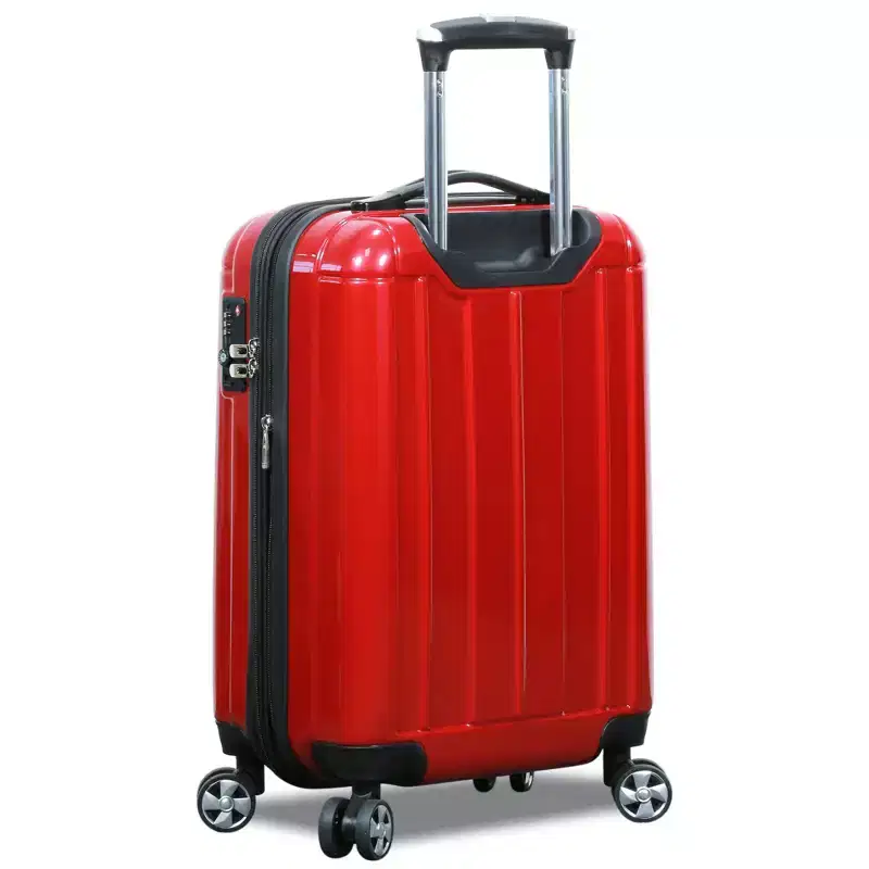 World Traveler VentureX Airline Approved 20-Inch Carry-On Luggage  Lightweight Hardside Polycarbonate Suitcase with Spinner Wheels - Contour Red