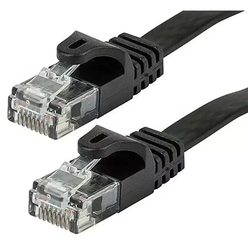 Monoprice Cat5e Ethernet Patch Cable - 25 Feet - Black | Network Internet Cord - RJ45, Flat,Stranded, 350Mhz, UTP, Pure Bare Copper Wire, 30AWG