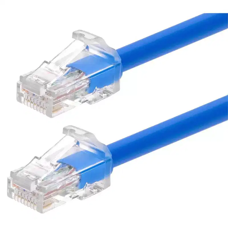 Monoprice Cat6A Component Level Patch Cable - 15ft - Blue, UTP, 24AWG, 500MHz, Pure Bare Copper, Snagless RJ45, Ethernet Cable - Micro SlimRun Series