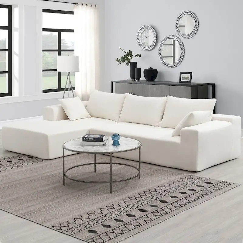109x68 Modular Sectional Living Room Sofa Set, Modern Minimalist Style Couch, Upholstered Sleeper Sofa
