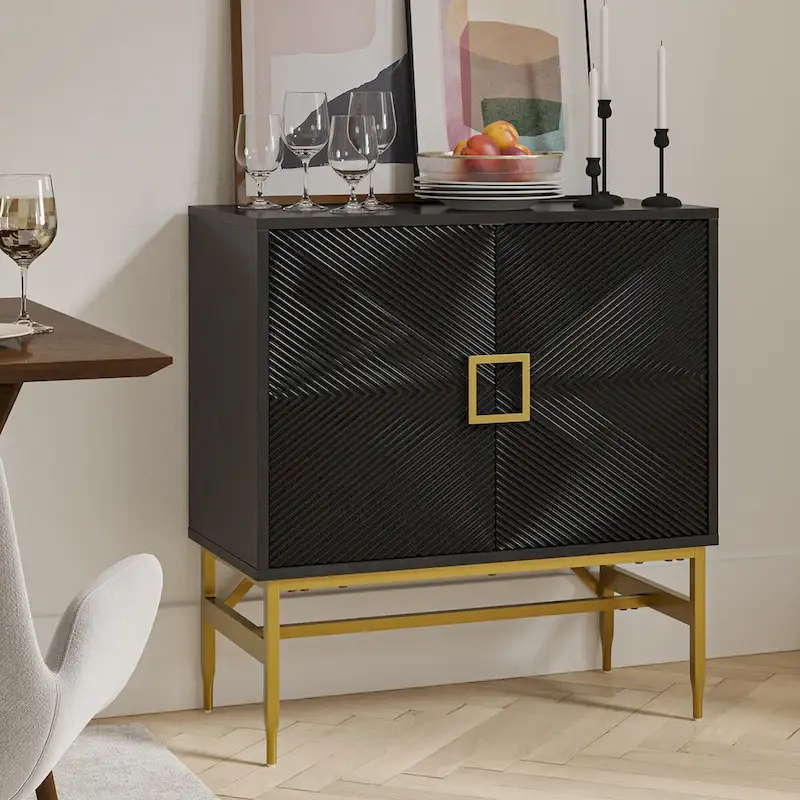 Uirich34Tall2-DoorModernAccentCabinetwithAdjustableShelves by