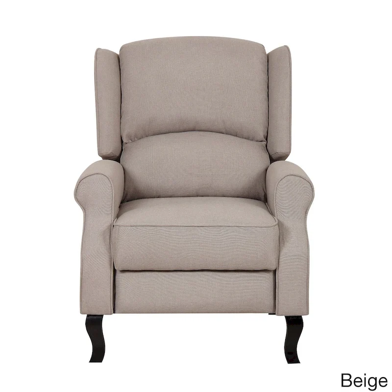 Modern Wingback Linen Fabric Accent Recliner Chair