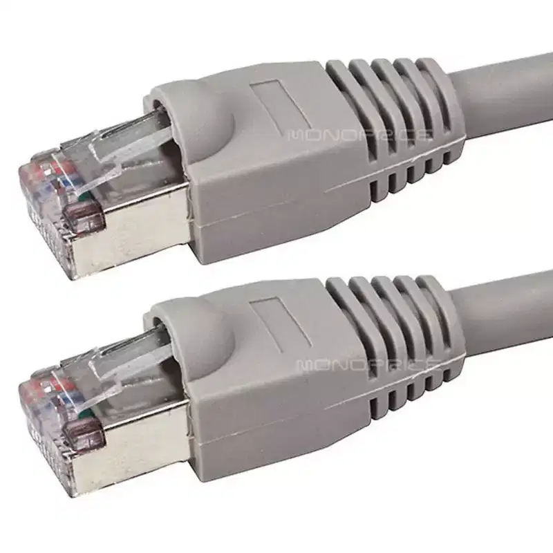 Monoprice Cat5e Ethernet Patch Cable - 3 Feet - Gray | Network Internet Cord - RJ45, Stranded, 350Mhz, STP, Pure Bare Copper Wire, 24AWG
