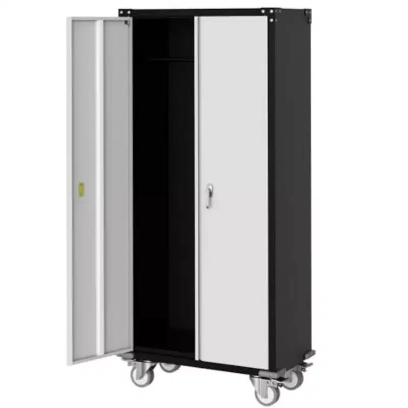 GustoWave 71.7 Metal Locker Storage Cabinet, Heavy-Duty Rolling Tool Cabinet with Lockable Doors & Adjustable Feet, Garage Utility Storage