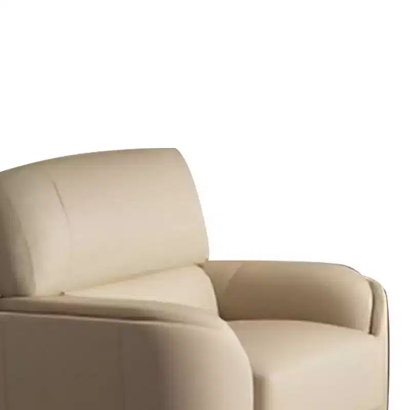 Acme Furniture 43.3 Edrice Accent Chair Ice Gray Top Grain Leather: No Assembly, Wood Frame, Attached Cushions