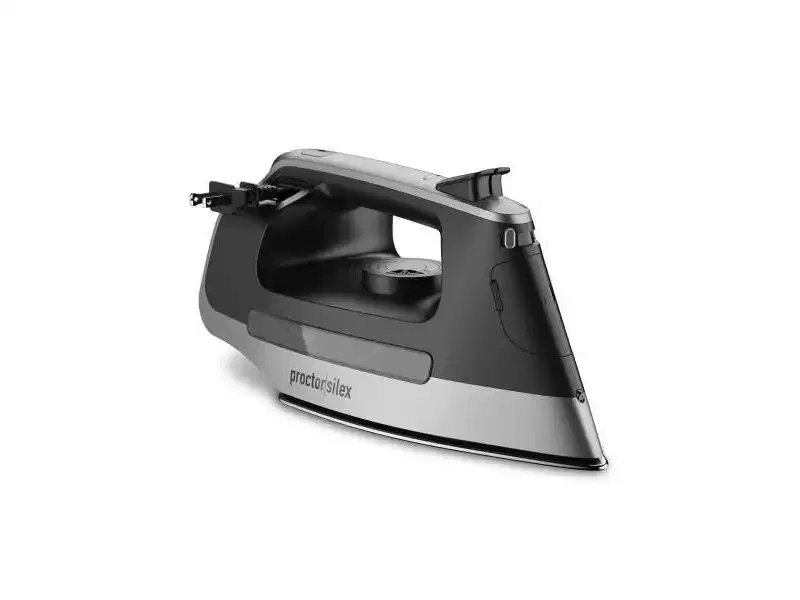 Proctor Silex Steam Iron with Retractable Cord: Stainless Steel Soleplate, Automatic Shut-Off, Anti-Drip, 1500W, 8ft Cord