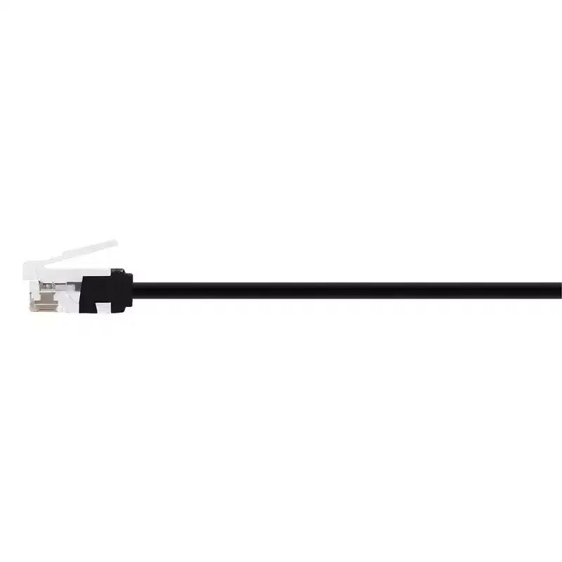 Monoprice Micro SlimRun Cat6 Ethernet Patch Cable - 50 Feet - Black, Stranded, 550MHz, UTP, Pure Bare Copper Wire, 32AWG