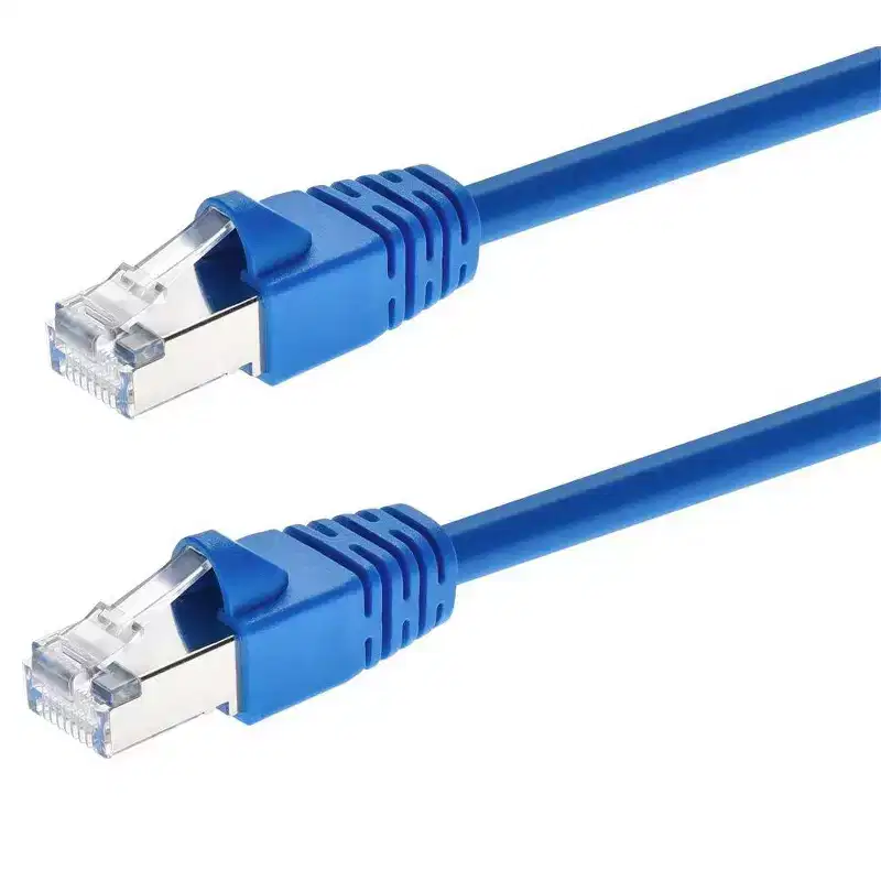 Monoprice Cat6A Ethernet Patch Cable - 50 Feet - Blue | Snagless RJ45, Stranded, 550Mhz, STP, Pure Bare Copper Wire, 10G,26AWG