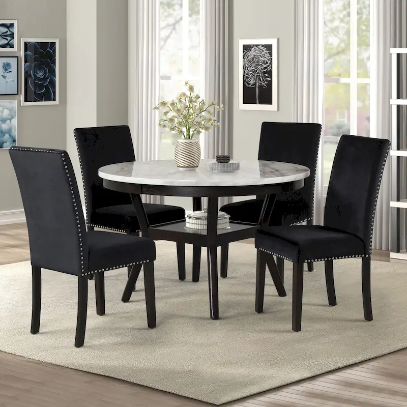 New Classic Furniture Reginald 5-Piece Round Dining Set