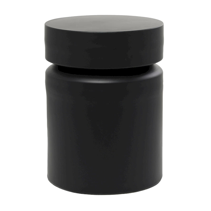 Metal Drum Accent Table - Copper or Black - Roche River Decor
