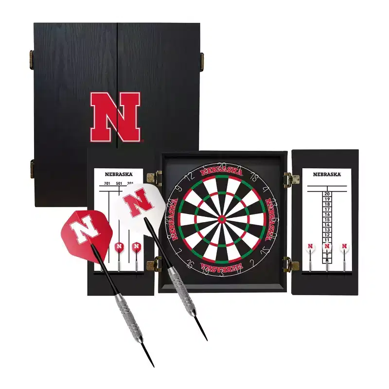 NCAA University of Nebraska Fan's Choice Dartboard Set