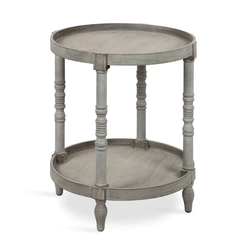 Kate and Laurel Bellport Round Wood Side Table