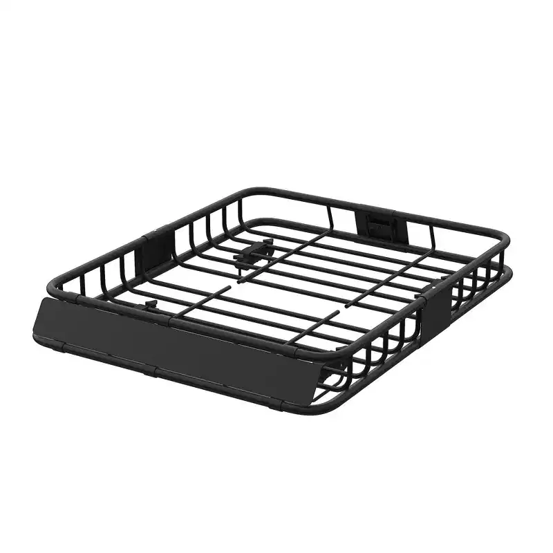 64"x39" Roof Rack Cargo Basket, 150 lb Steel Rooftop Carrier, Cross Bar Mount