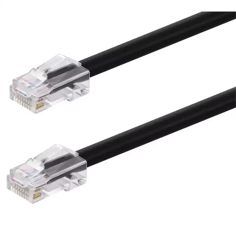 Monoprice Cat6A Patch Cable - 1 Feet - Black | 26AWG, 10G, Bare Copper Conductor, Gold Plated Copper Connector, RJ45, Non-Booted Ethernet Cable