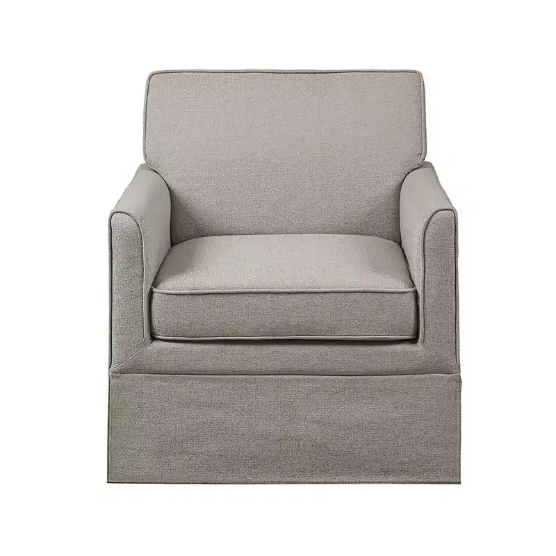 Slipcover Accent Armchair �C Track Arm, Skirted Base, Removable Cushion