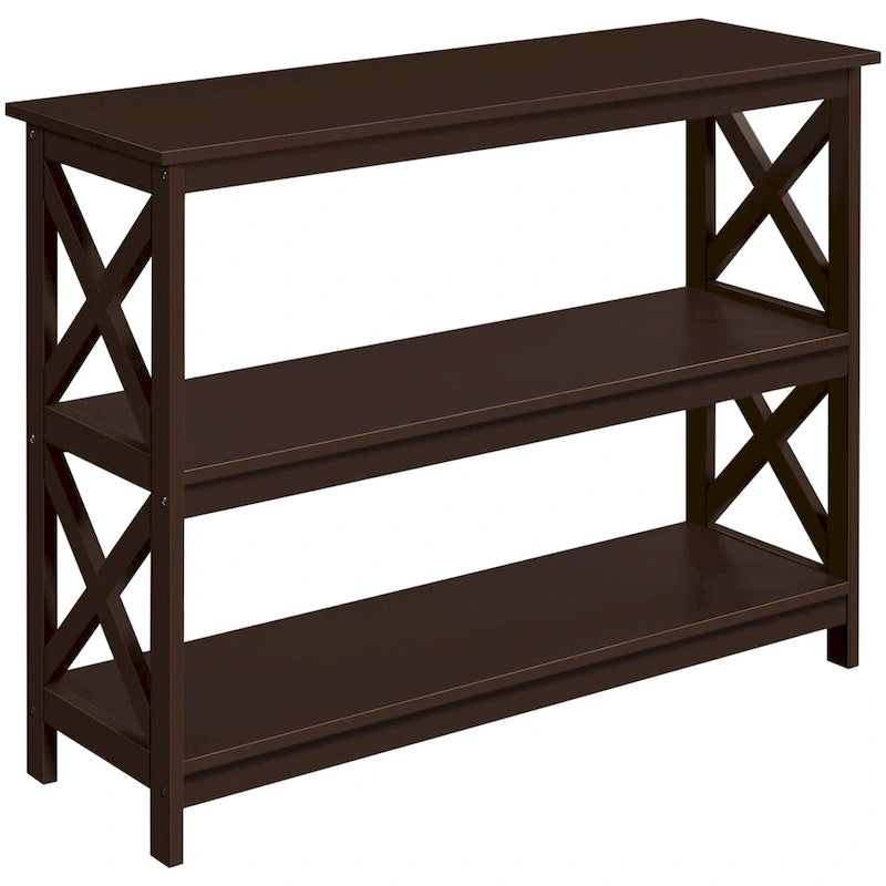 Yaheetech X-Design 3 Tiers Wooden Entryway Console Table