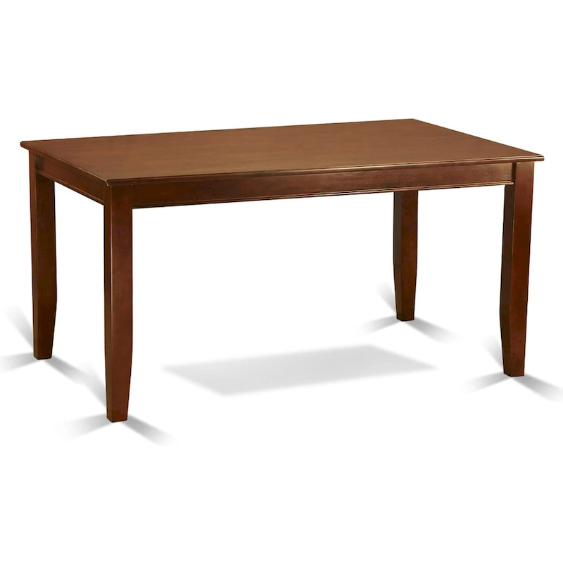 East West Furniture 7 Piece Kitchen Table & Chairs Set- a Rectangle Dining Room Table and 6 Faux Leather Dining Chairs, Mahogany