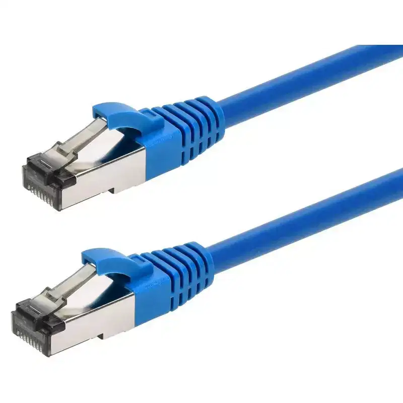 Monoprice Cat8 Patch Cable - 5 Feet - Blue | Double Shielded (S/FTP), 28AWG, 2GHz, 40G, Pure Bare Copper, Snagless RJ45, Ethernet Cable