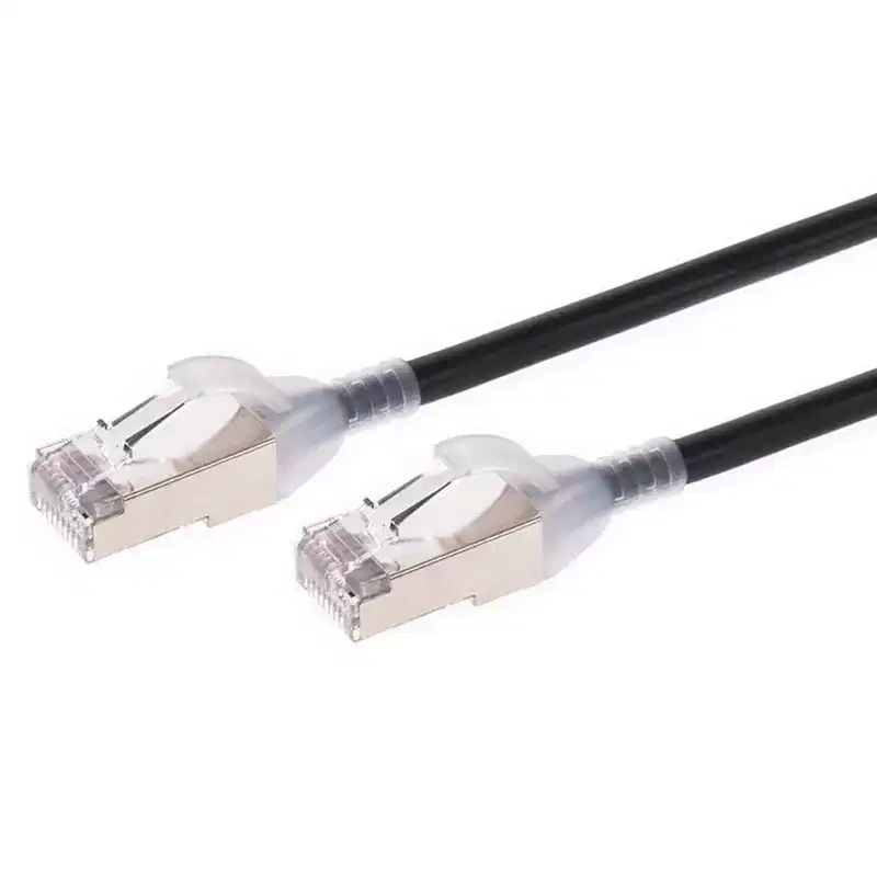 Monoprice Cat6A Ethernet Patch Cable - 3 Feet - Black | Snagless, Double Shielded, Component Level, CM, 30AWG - SlimRun Series