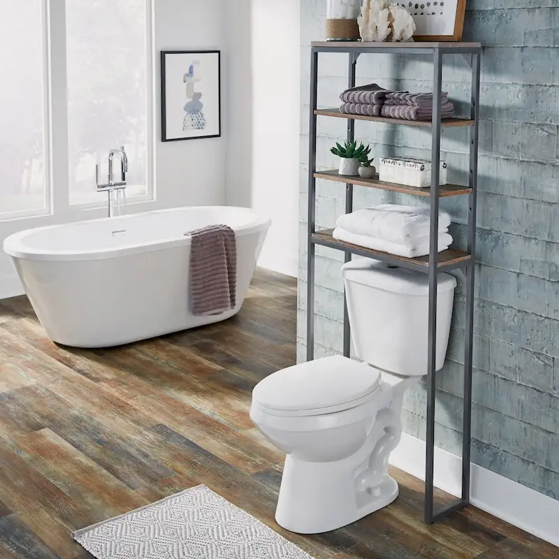 Barnside Gray Over The Commode Stand With Adjustable Shelves By Homestyles - N/A