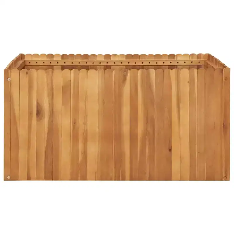 vidaXL Solid Acacia Wood Garden Raised Bed - Natural Material, Rustic Design, Slatted Bottom, Large Planting Area