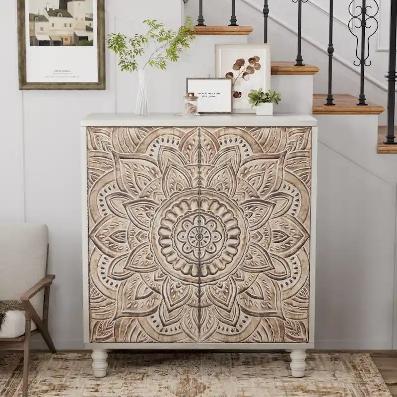 COSIEST Vintage Sideboard Storage Cabinet and Buffet