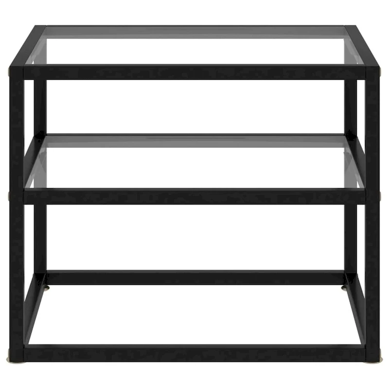 vidaXL Console Table Transparent 19.7x15.7x15.7 Tempered Glass - 19.7 x 15.7 x 15.7